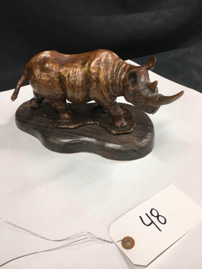 Rhino Sculpture 7"tall x 11"wide