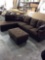 Brown 2 piece Sofa & Ottoman