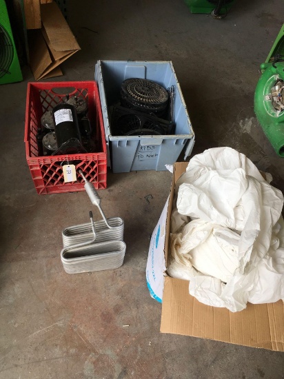 Lot of compressors, coils and assorted items
