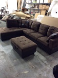 Brown 2 piece Sofa & Ottoman