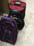 Logo, Dakine & High Sierra rolling back packs