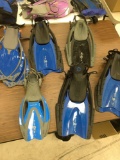 Lot of assorted swim fins