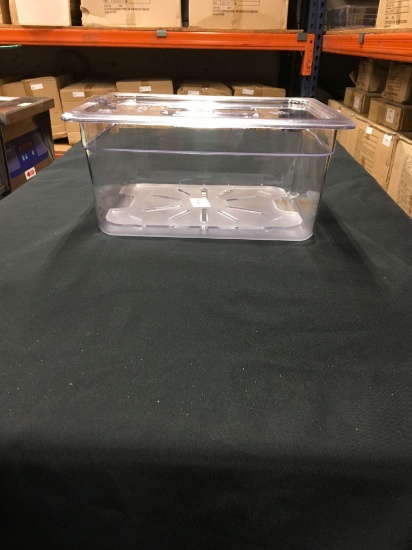 New 6" deep 1/2 pans with drain trays and lids