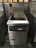 Pitco 40 lb fryer, flat caster, no basket holder