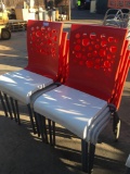 Patio chairs, plastic seat & back