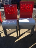 Patio chairs, plastic seat & back