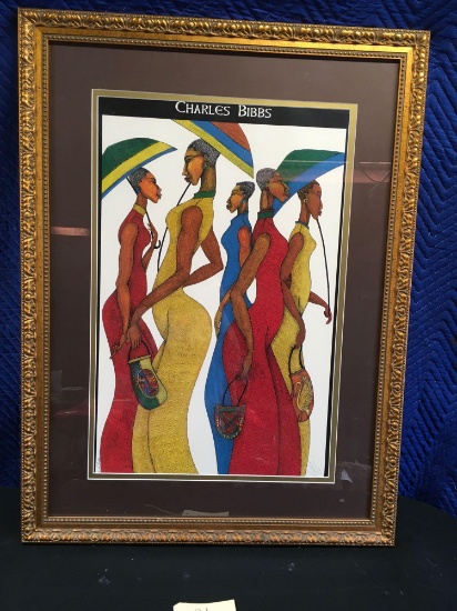 African Art Poster; 40" x 30" Charles Bibbs Artist