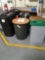 Trash cans and recycling cans, assorted, 6 pieces