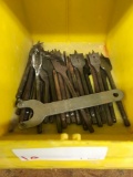 Assorted drill bits, augers, hole saws and forstner bits
