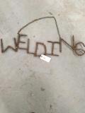 Handmade WELDING sign, 34 in.
