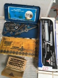 New lever gun, tap and die sets and letter stamp kit, 4 pieces