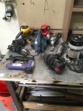 Tools, assorted, sanders, cutters, router and more, 8 pieces