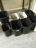 Rubbermaid office trash cans, assorted sizes, 8 pieces