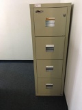Fire King Turtle fire resistant file cabinet with key, 4 drawer, UPSTAIRS, south office
