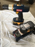 Ryobi 18 volt cordless drill driver w/2 batteries and charger
