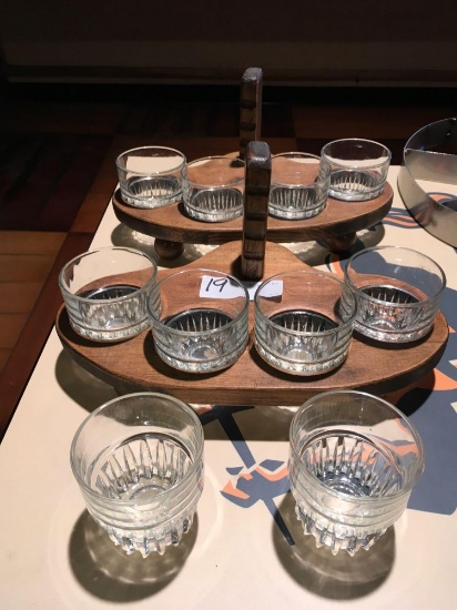 4 glass beer flights, 2 pieces