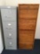 File cabinets, 4 drawer, 1 metal, 1 oak