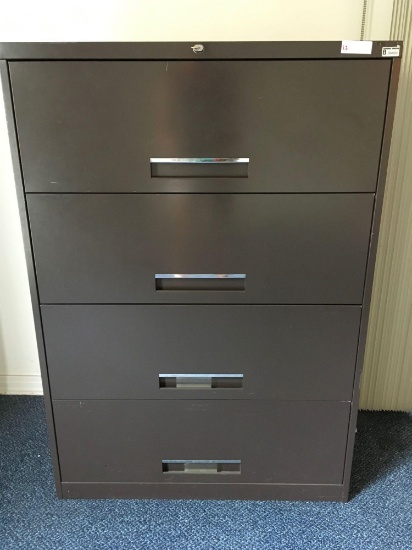 Lateral file cabinet, 4 drawer, 3 ft. wide