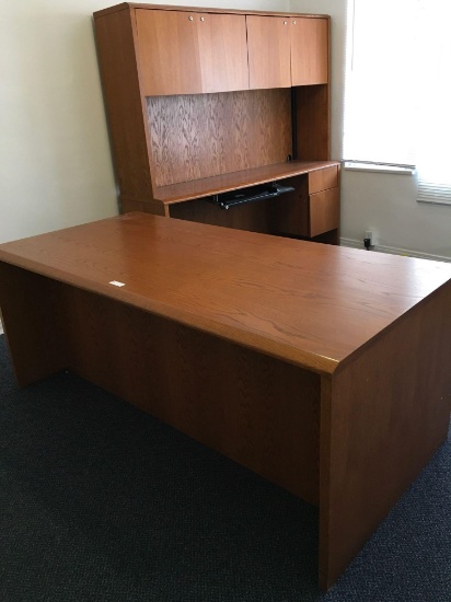 Desk, 6 ft. wide and credenza, 6 ft. wide