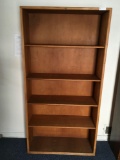 Oak 4 shelf bookcases, 3 ft. wide x 6 ft. tall