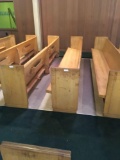 Church pews with kneeling boards, 11 ft. 6 in.