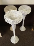 Wicker flower stands