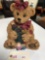 Teddy bear X-mas decor, 10 1/2 in. tall