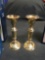 Solid brass candle stand pairs, 6 in. tall