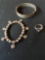Womens bracelets and a ring, costume jewelry