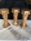Candle stands, 14 in. tall