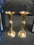 Solid brass candle stand pairs, 6 in. tall