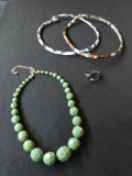 Womens necklaces and a ring, costume jewelry