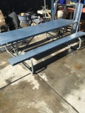 Picnic table With plastic seats and top, 8 ft. wide