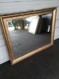 Framed mirror, 3 ft. 11 in. wide x 3 ft. 1 in. tall