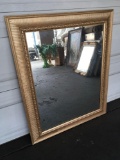 Framed mirror, 3 ft. 10 in. wide x 3 ft. 6 in. tall