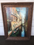 Framed oil, 2 ft. 8 in. wide x 3 ft. 9 in. tall