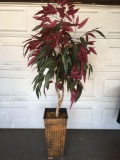 Potted artificial tree, 6 ft. tall