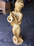 Female water barer, plaster figurine, 38 in. tall