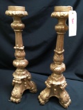 Candle holders, 23 in. tall
