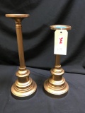 Candle holders, 14 in. and 16 in. tall