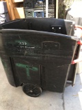 Rubbermaid trash truck, 2 ft. 3 in. x 4 ft. 2 in. x 3 ft. 6 in. tall