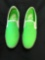 New Starry Eyed neon green canvas sneakers with illuminating sole. Size 9 men, 11 women, 12 pair