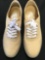 New Starry Eyed khaki canvas sneakers with illuminating sole. Size 7 men, 9 women, 12 pair