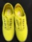 New Starry Eyed neon yellow canvas sneakers with illuminating sole. Size 9 men, 11 women, 12 pair