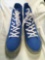 New Starry Eyed blue canvas sneakers with illuminating sole. Size 8 men, 12 pair