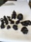 Resin figurines, assorted, 13 pieces