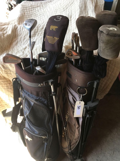 Golf clubs with bag