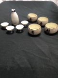 Saki set and set of 4 mini bowls