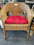 Wicker chair, 22 inch wide