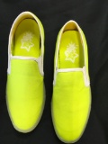 New Starry Eyed neon yellow canvas sneakers with illuminating sole. Size 9 men, 11 women, 12 pair